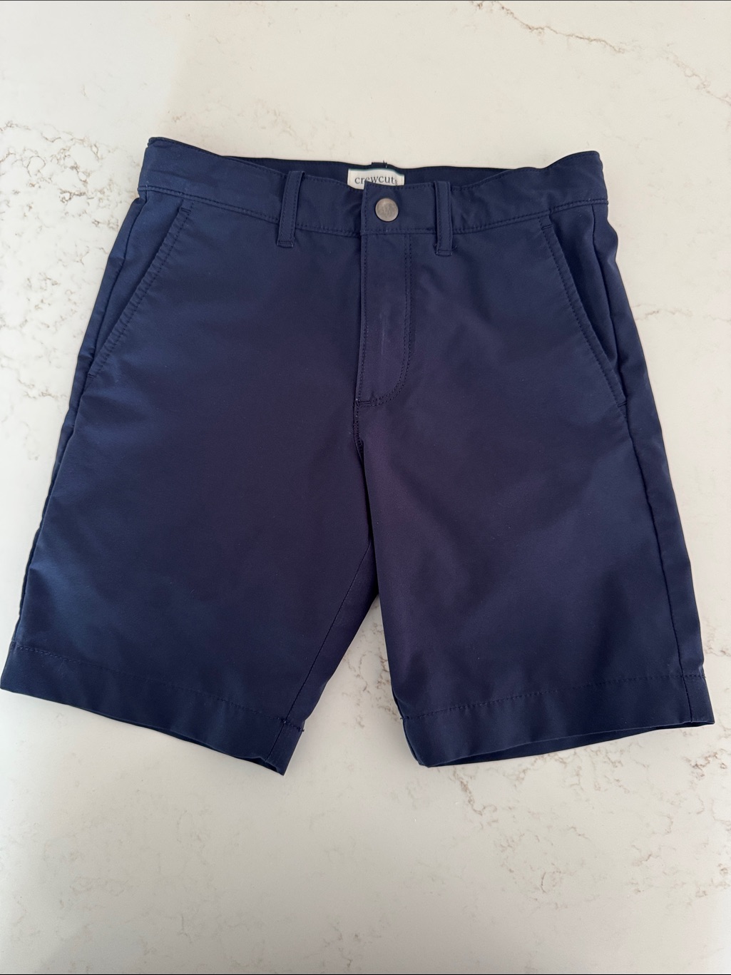 Crewcuts Navy Flat-Front Kids Shorts